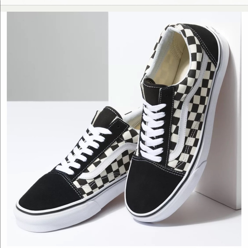 Vans Primary Check Old Skool Black & White Shoes